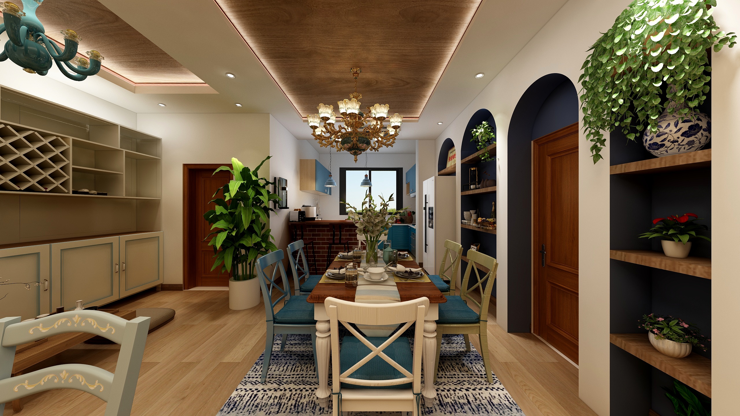 戴慧红-六口之家地中海风格-副本-装修设计方案