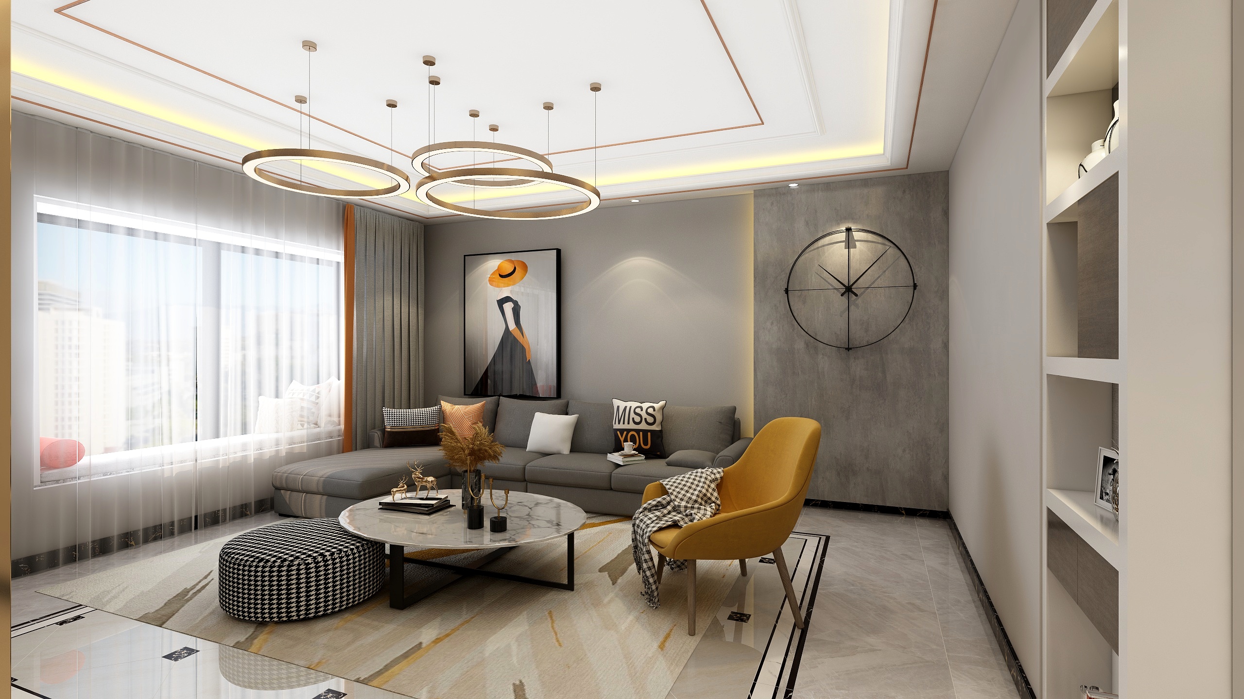 徐雪芳-奋斗-127平现代三居室-装修设计方案