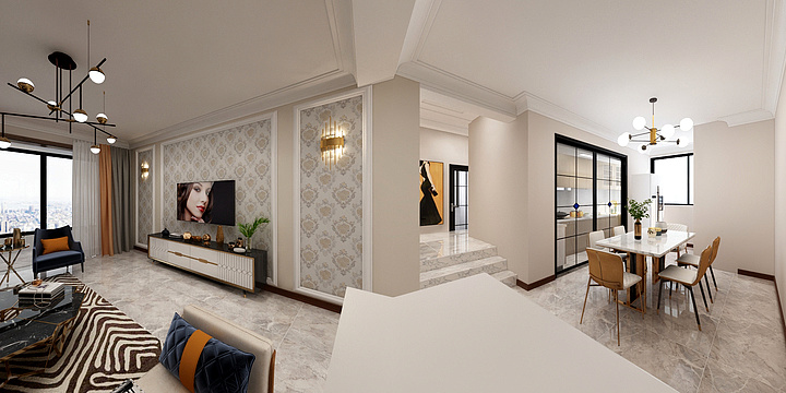 A威海宇晨装饰-樱花时尚-装修设计方案