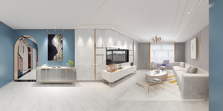 番茄鱼汤-御景湾复式-轻奢-装修设计方案