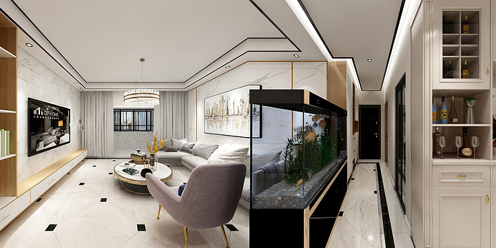 灰蓝色的叶羡葵-维多利亚上院-装修设计方案