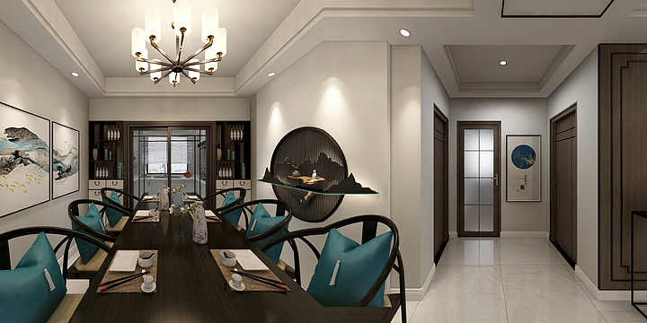 优阁装饰-翡翠湾-新中式-装修设计方案
