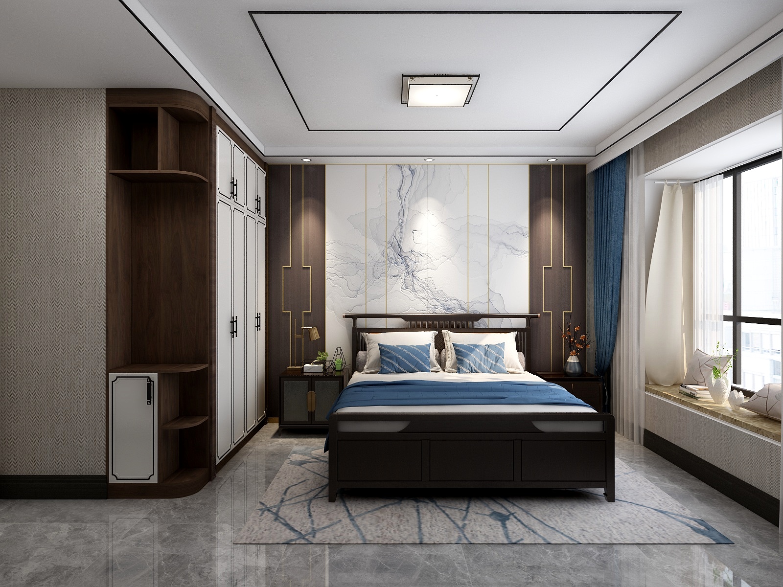 圆木建筑装饰设计工作室-聚宝新区--新中式13223603330-装修设计方案