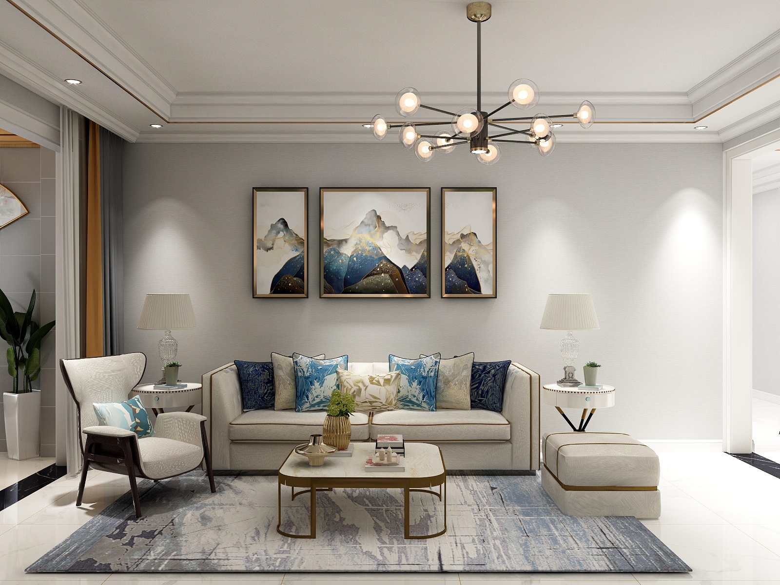 鼎峰装饰空间设计-金蓝湾A区观景房周航家装修最终方案-装修设计方案