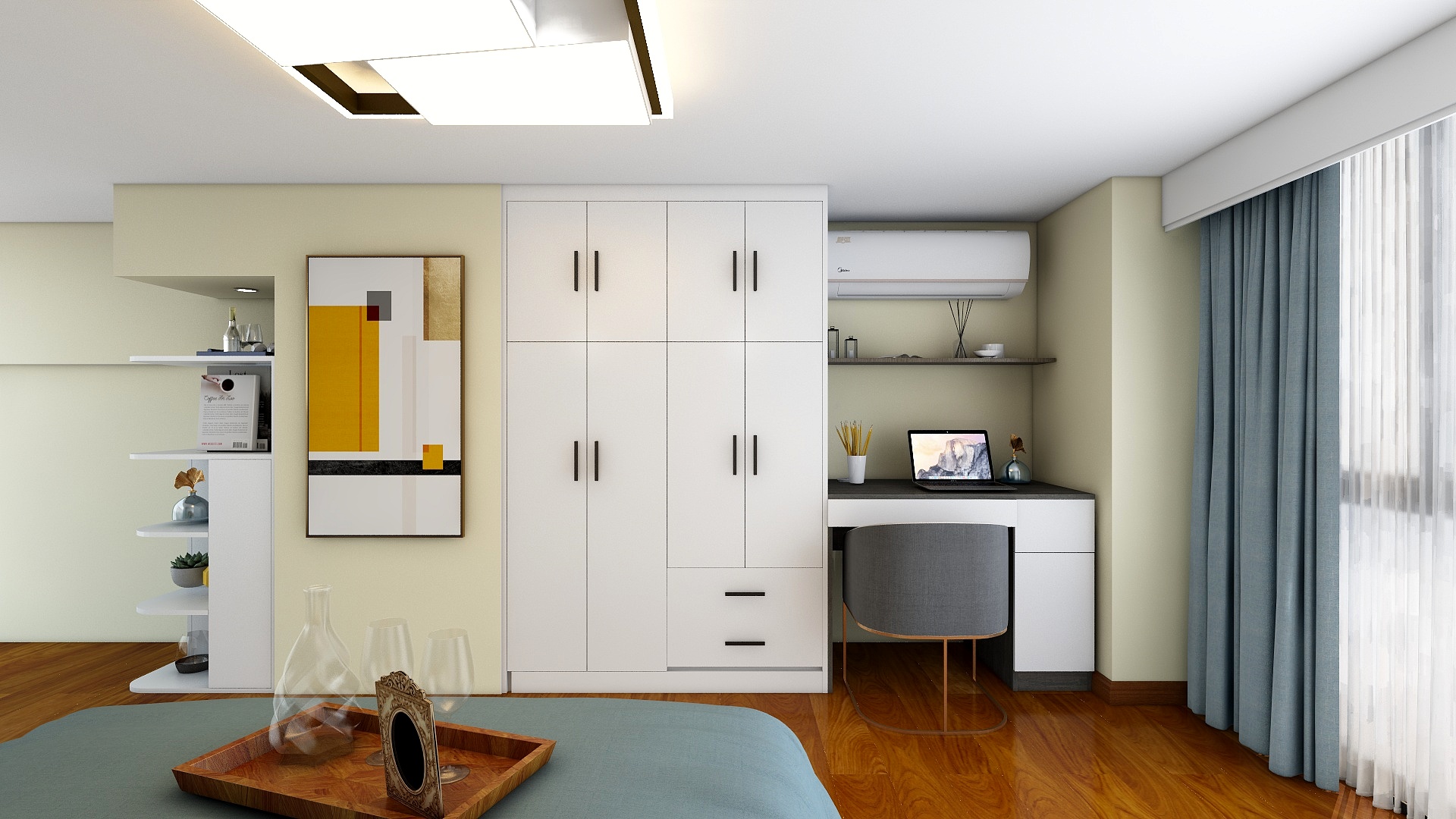 DaBai设计-新力琥珀园LOFT二楼房间-装修设计方案