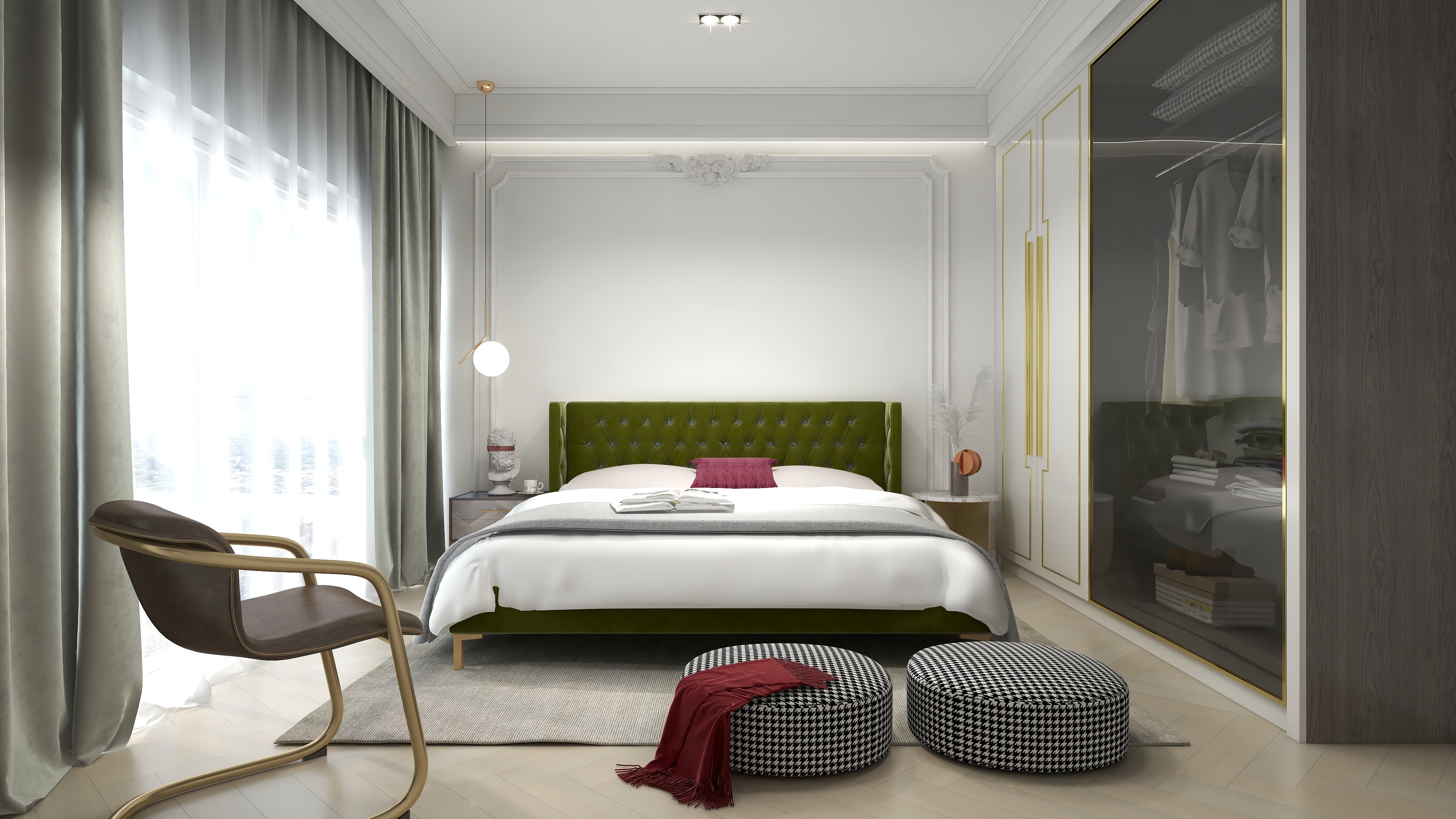 全案设计师李茜_-现代轻奢卧室-装修设计方案