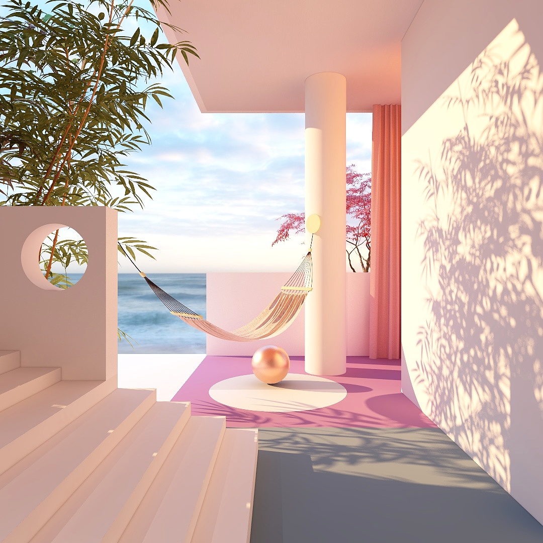 刘子雷-粉色光影概念-装修设计方案