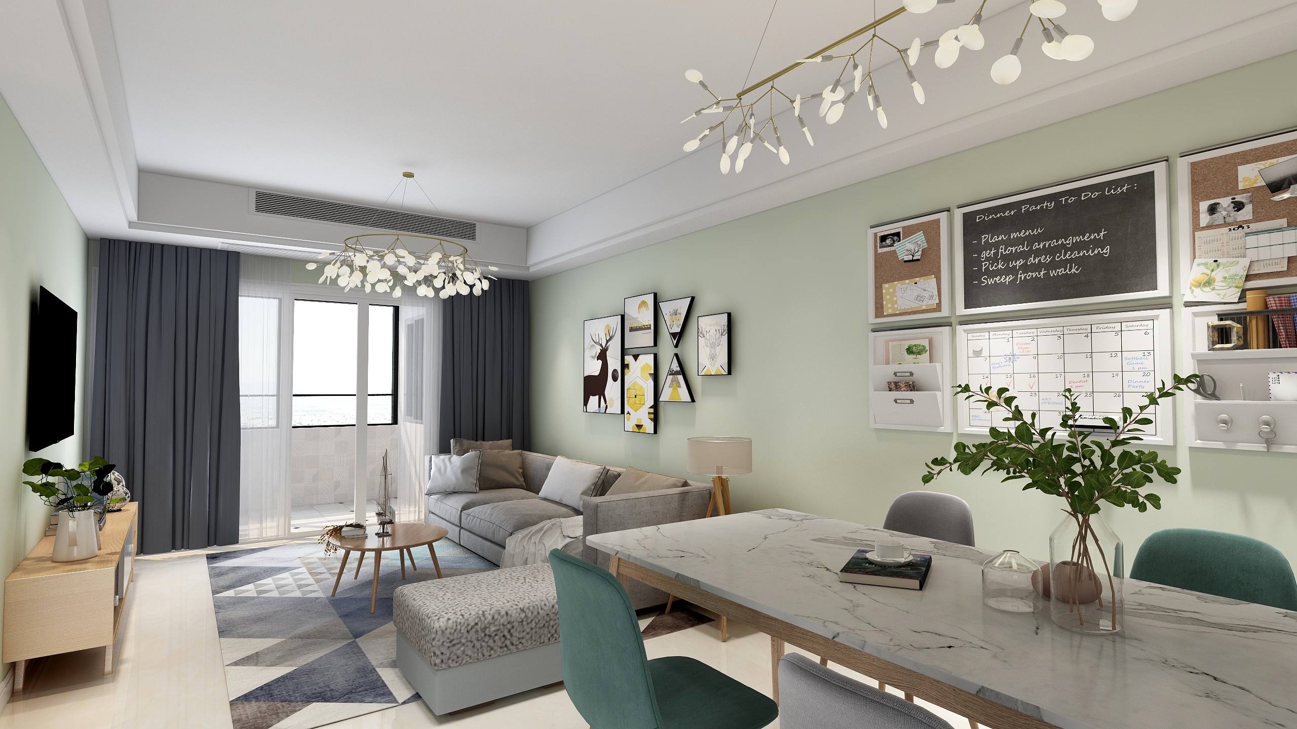 许__-金玺天郡108平方-北欧暖色-更改-装修设计方案