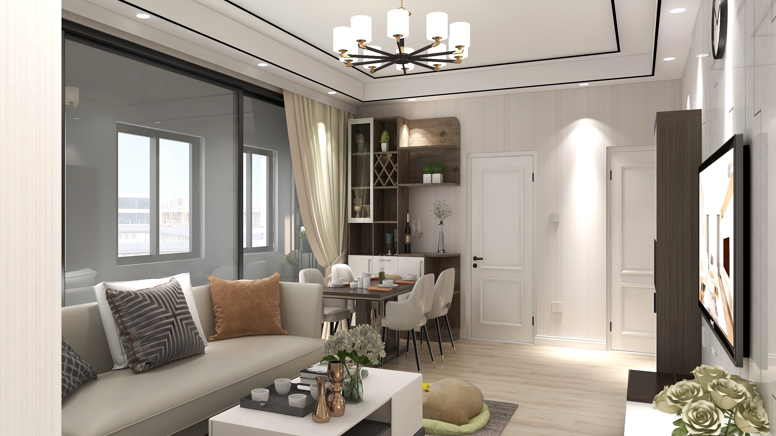 A韩林-瑞和园89.50㎡B户型3室2厅1卫-装修设计方案