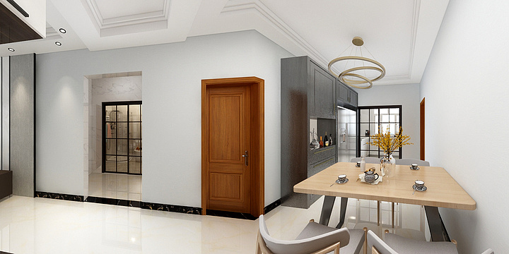 阿拉尔明瑾装饰-三室两厅台州小区-装修设计方案