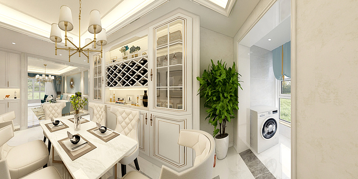 云一木设计李飞-百合园-简欧-金芒果装饰设计有限责任公司-装修设计方案