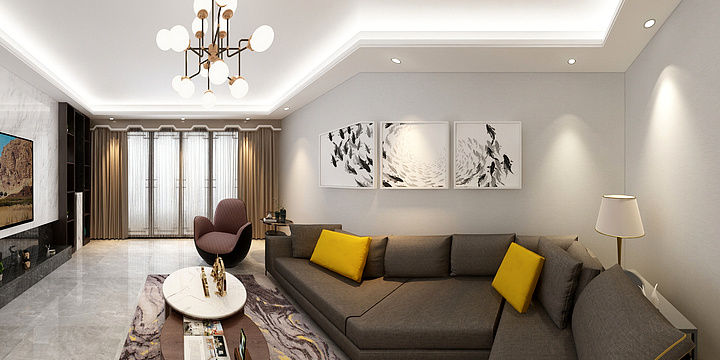 拾年设计工作室-山水龙城一-装修设计方案