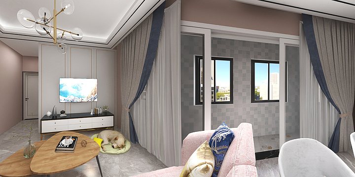 尚唐空间设计-瑞和园89.50㎡B户型3室2厅1卫-装修设计方案