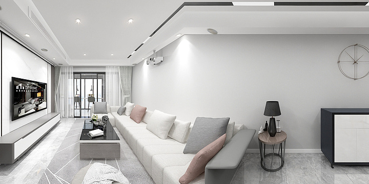 致设计l刘梦丽-现代简约-经典黑白灰-装修设计方案