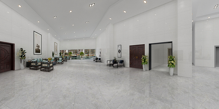 蝴蝶归来5旺家设计定制大师-龚长顺办公室大堂A-装修设计方案