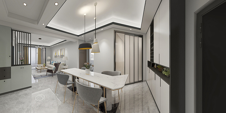 360丨全景效果图-日出康城-现代风格-装修设计方案