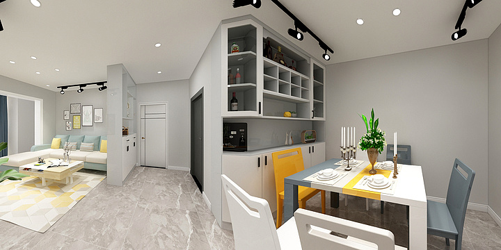 深街酒師-阳光国际城16号楼88平方-装修设计方案