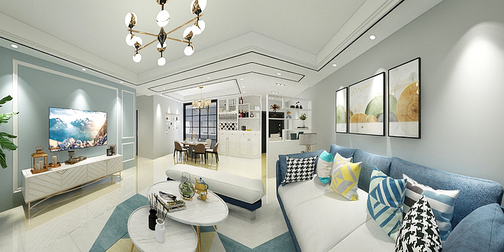 百维-珑城118平现代简约3#-装修设计方案