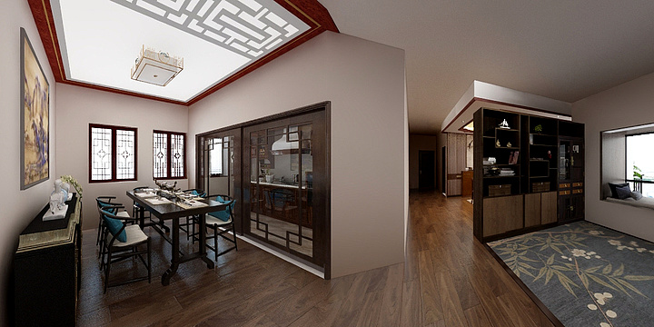 栗原君-新中式风格-装修设计方案