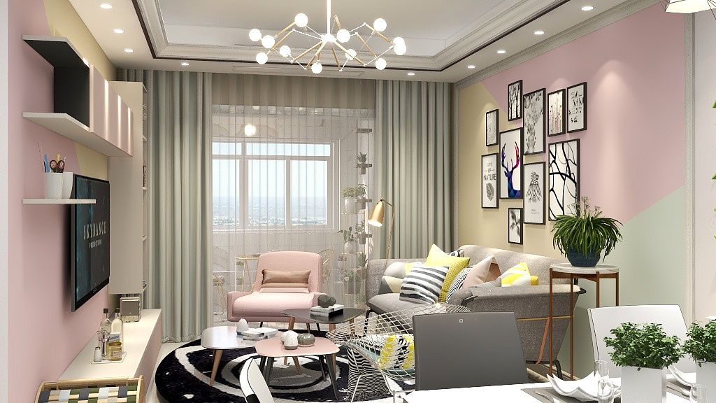 拼搏的龙龙-德信海德公园83.00㎡A2’3室2厅1卫1厨-装修设计方案