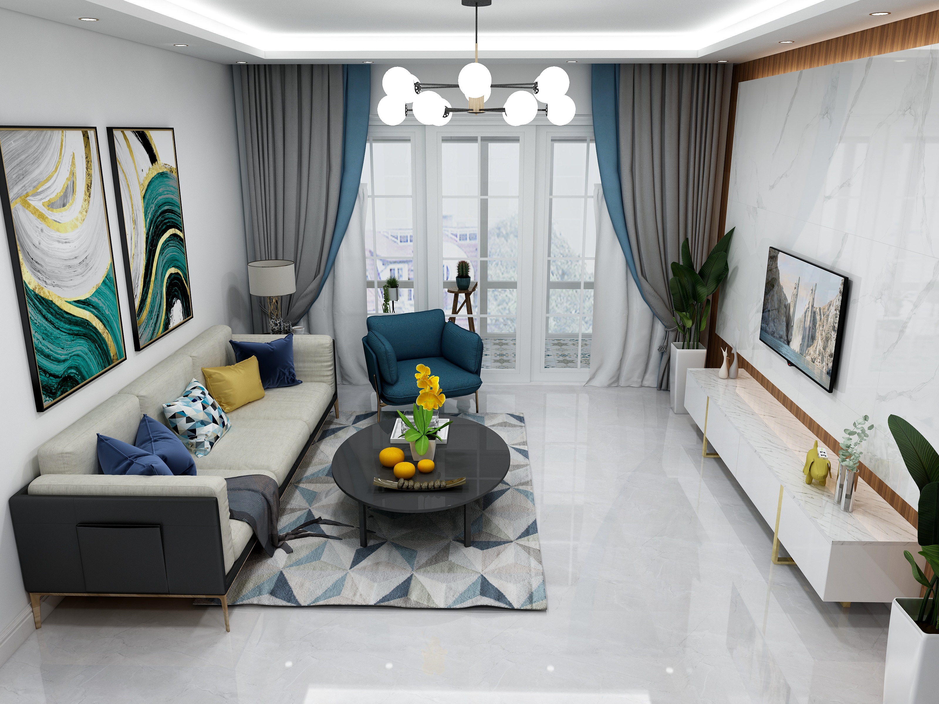 年轻人2020加油-越绣桂园19#楼A3户型-装修设计方案