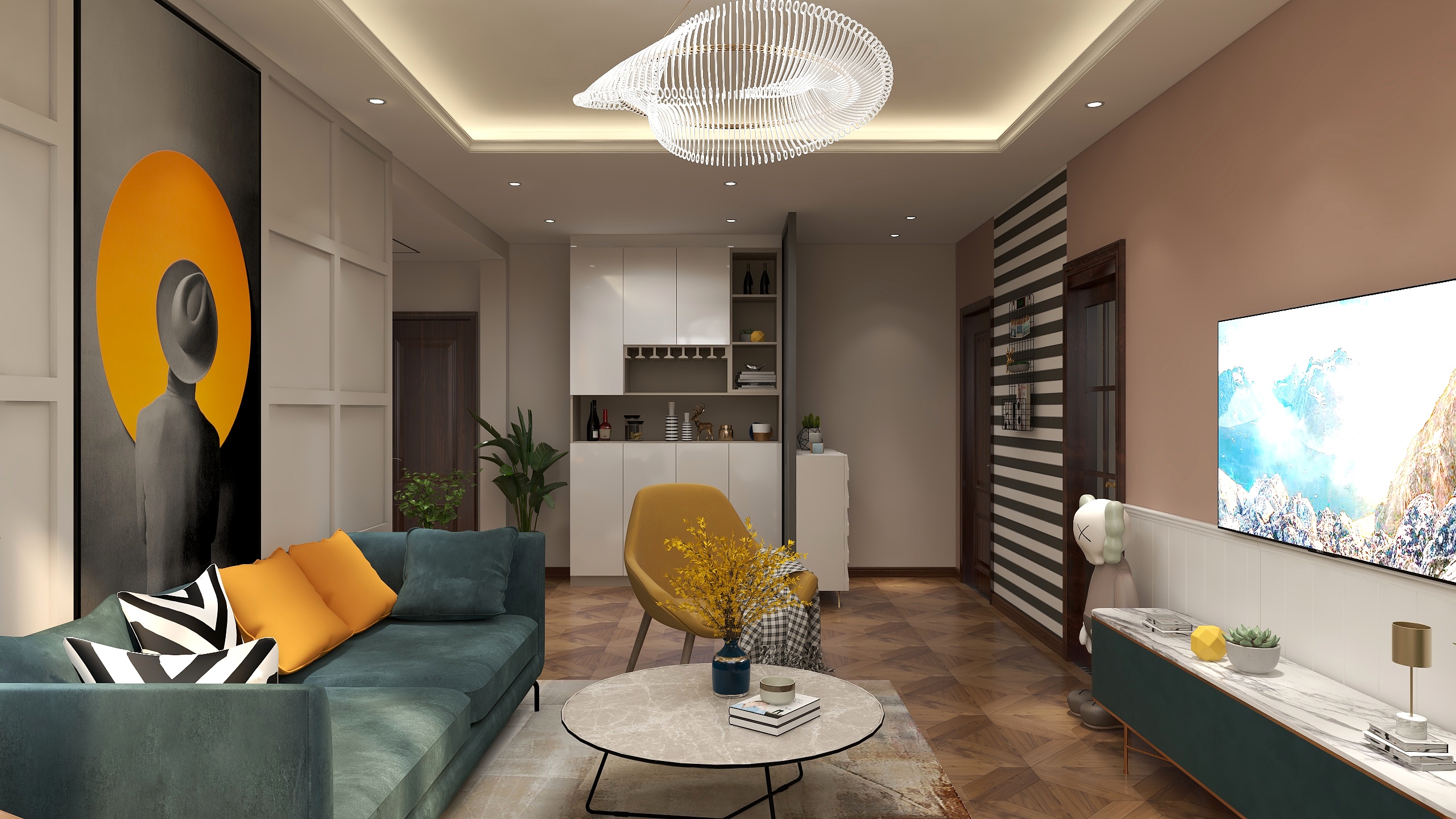 空间设计designHL-曲江林间-装修设计方案