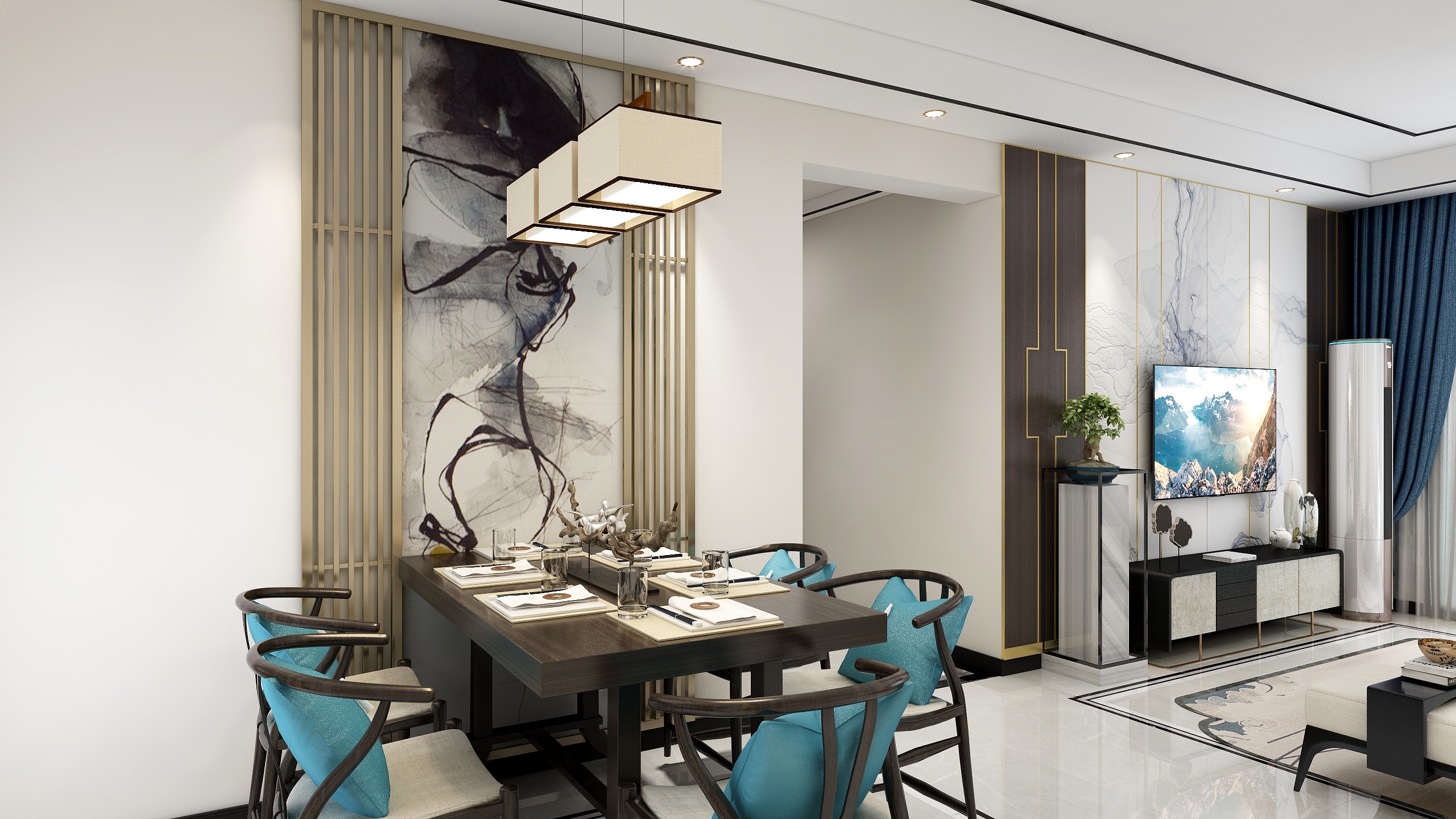 159****1633XiAi-名座三房二卫新中式-装修设计方案