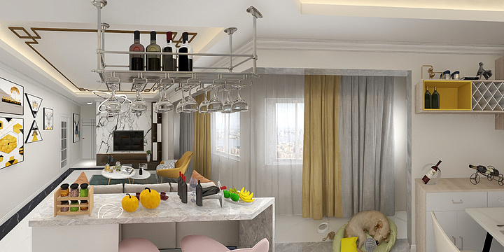 帝林轩-瑞和园89.50㎡B户型3室2厅1卫-装修设计方案