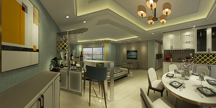 橘子与土豆1-恒大悦珑湾洋房四房效果图-装修设计方案