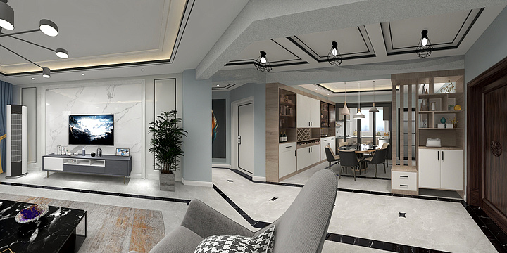 雾中素描-崇信芮河明珠2-1-501-装修设计方案