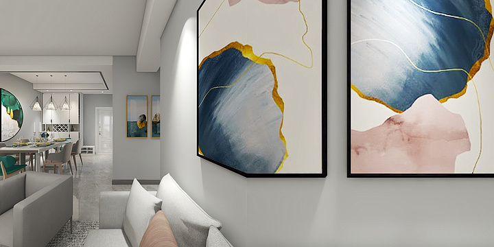 邹邹制图-现代北欧-客餐厅-装修设计方案