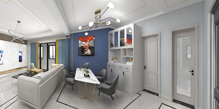 众一装饰A-瑞和园89.50㎡B户型3室2厅1卫-装修设计方案