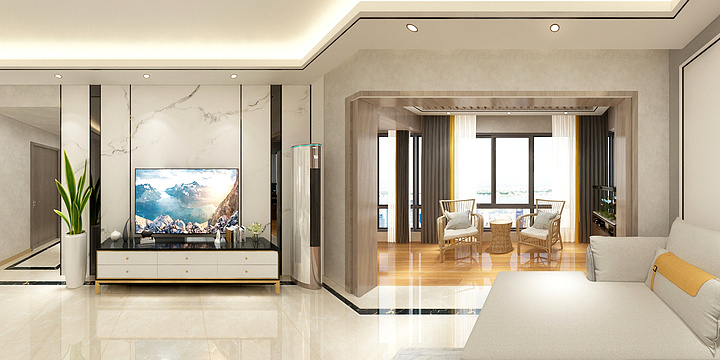 百居乐全屋装饰-绿地样板间-装修设计方案