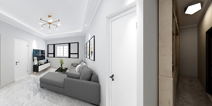 怀秋o-棋盘回迁户  B-装修设计方案