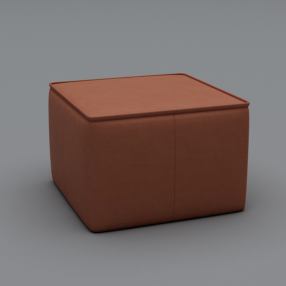 D025懒人方凳（皮布）3D模型