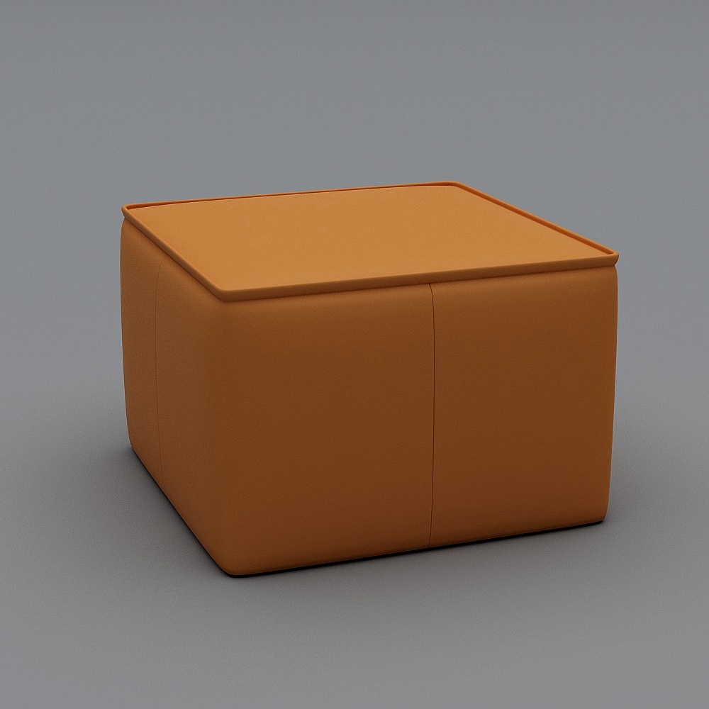 D025懒人方凳（科技布）3D模型