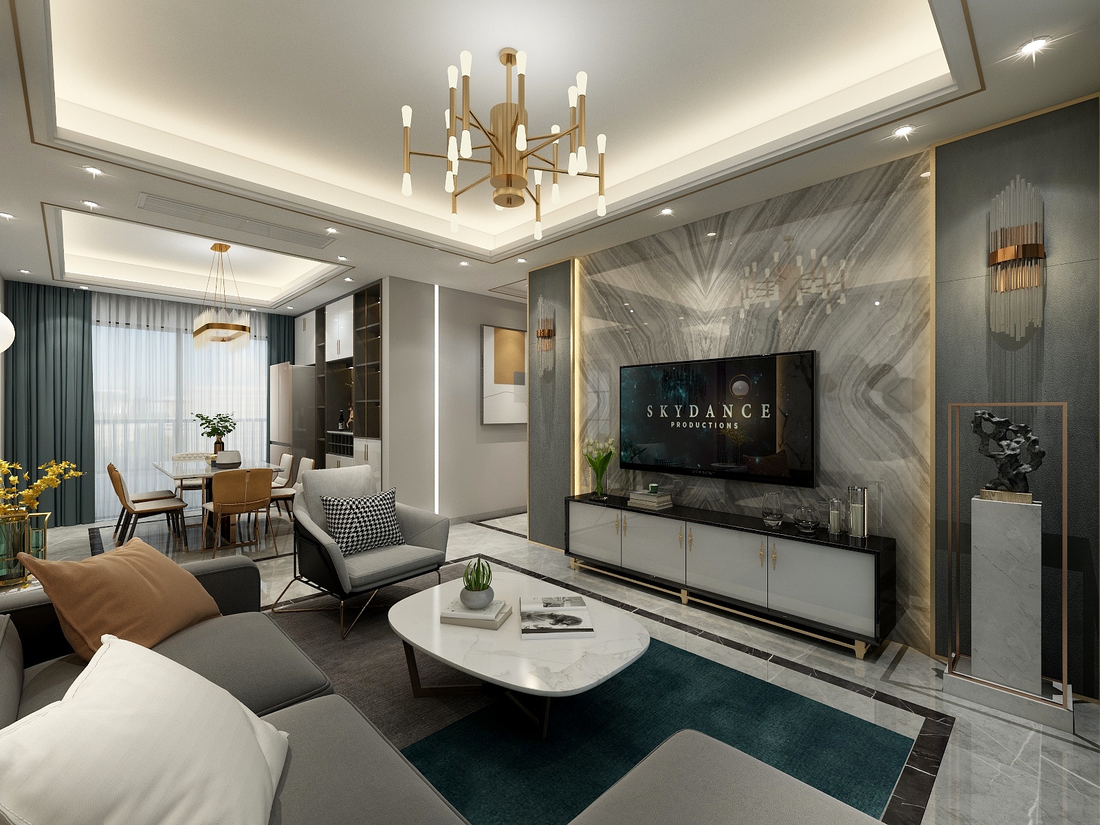 名匠空间装饰设计-135㎡现代轻奢四居-副本-装修设计方案