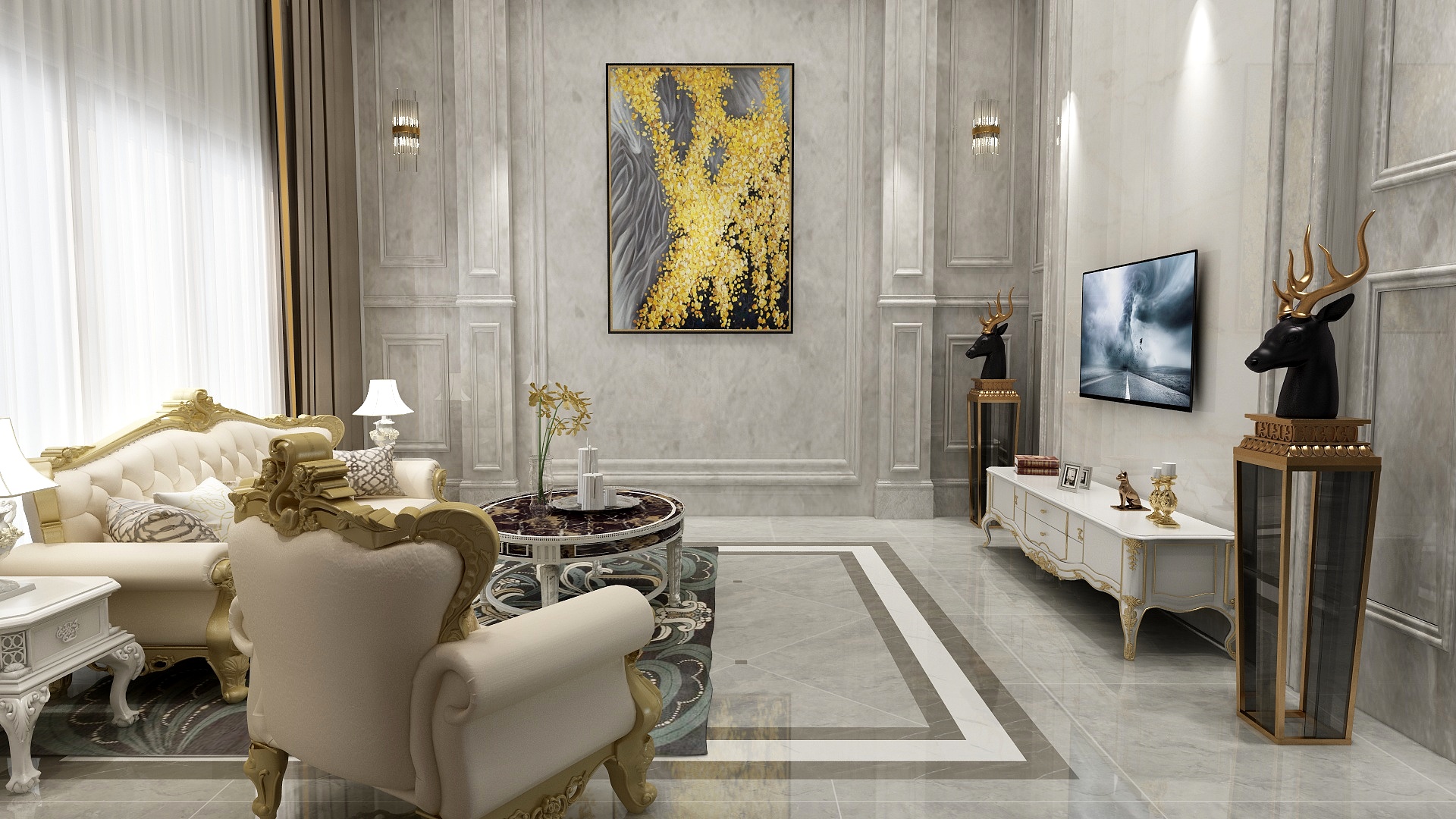 扎克斯诺-阳光新城117号别墅-欧式-装修设计方案