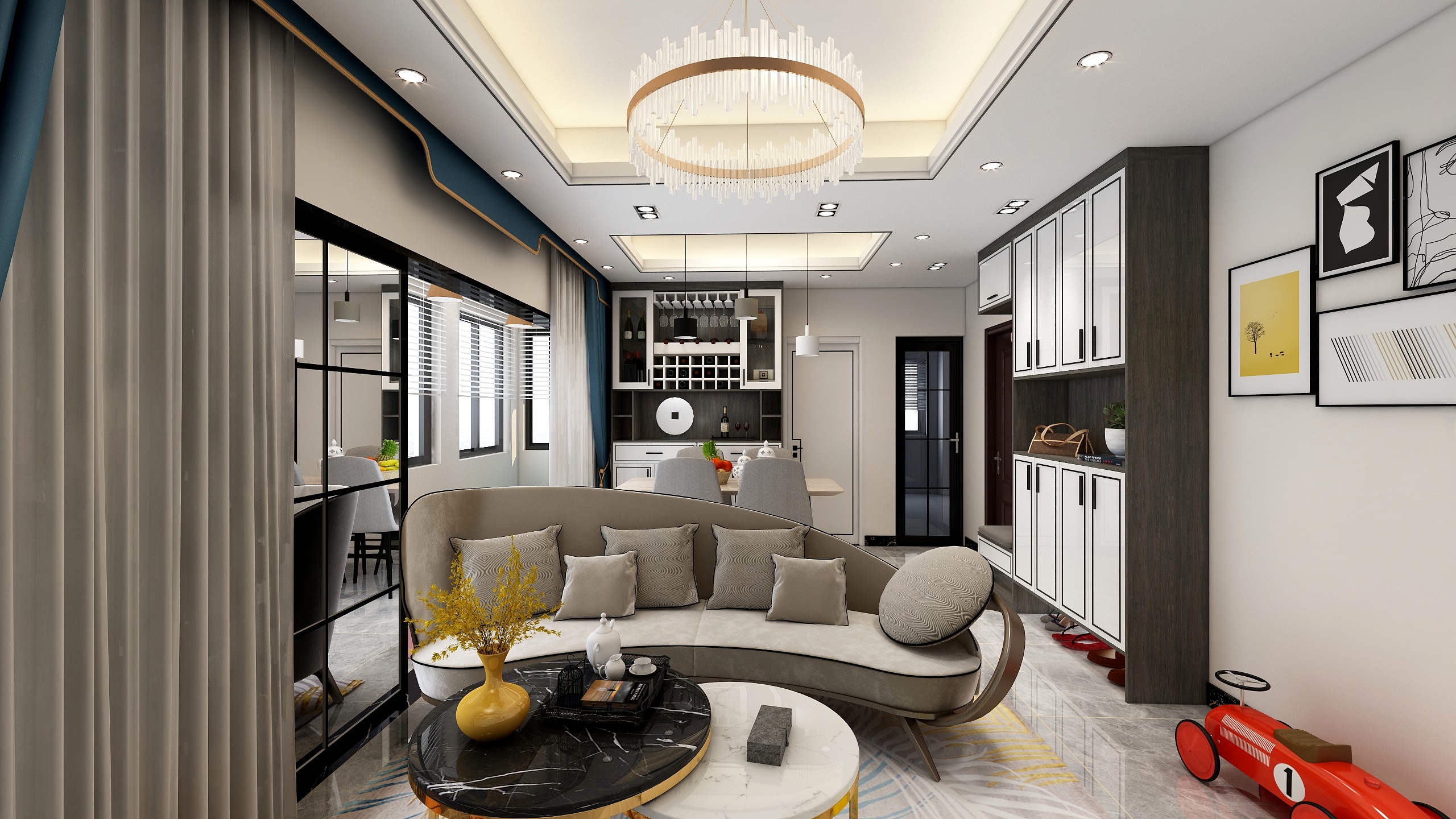 DaBai设计-瑞和园89.50㎡B户型3室2厅1卫-装修设计方案