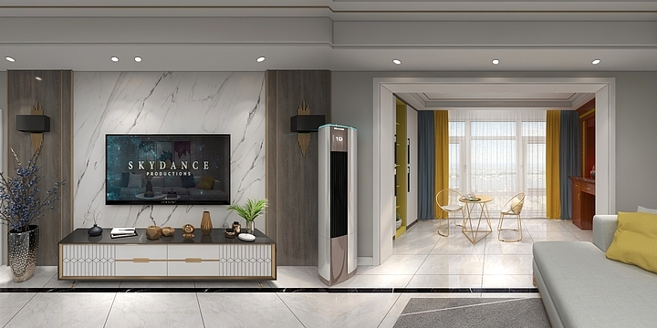 王银辉A-中央花园52栋903全景效果图-现代风格-装修设计方案