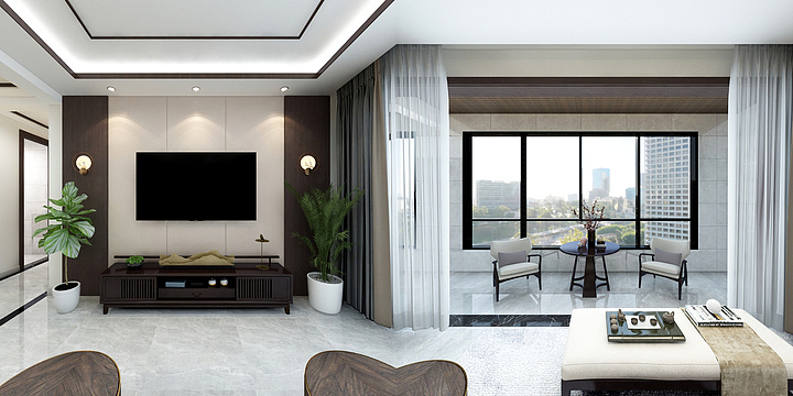 Timotheos-中南熙悦12-801-新中式-装修设计方案