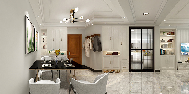 河北双翼建筑安装有限公司-京港国际-姜先生两居-装修设计方案