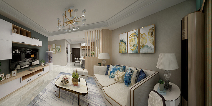 河南永屿建筑装饰工程有限公司-陈总，19-902三居室，轻奢，方案-装修设计方案