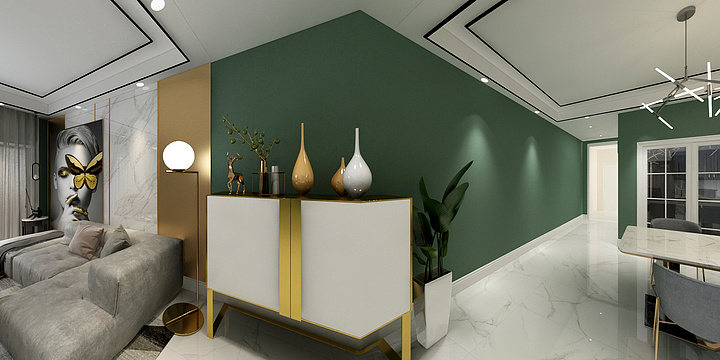 谷居建材-绿景3房-装修设计方案