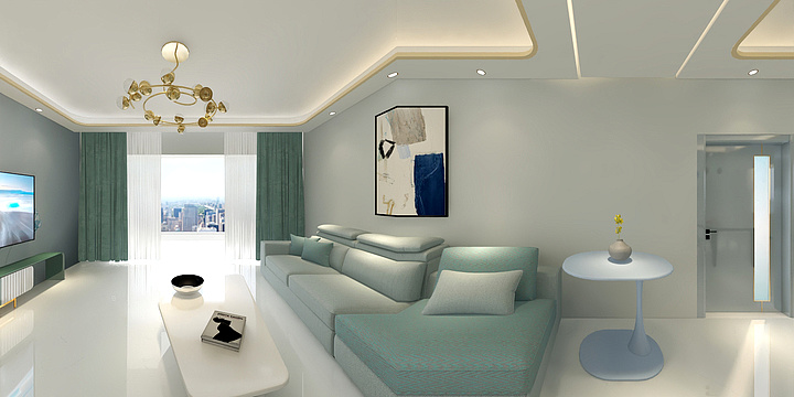 蓝月设计-蓝山一品一小高层3-装修设计方案