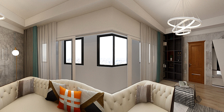 现代全屋定制-瑞和园89.50㎡B户型3室2厅1卫-装修设计方案