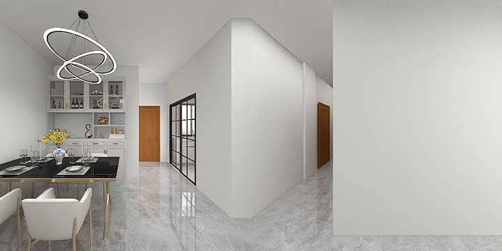 刘诗豪-德信海德公园83.00㎡A2’3室2厅1卫1厨-装修设计方案