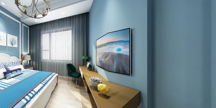 浙江鹏飞装饰-唐昌自建房-一楼客房1（地中海）-装修设计方案