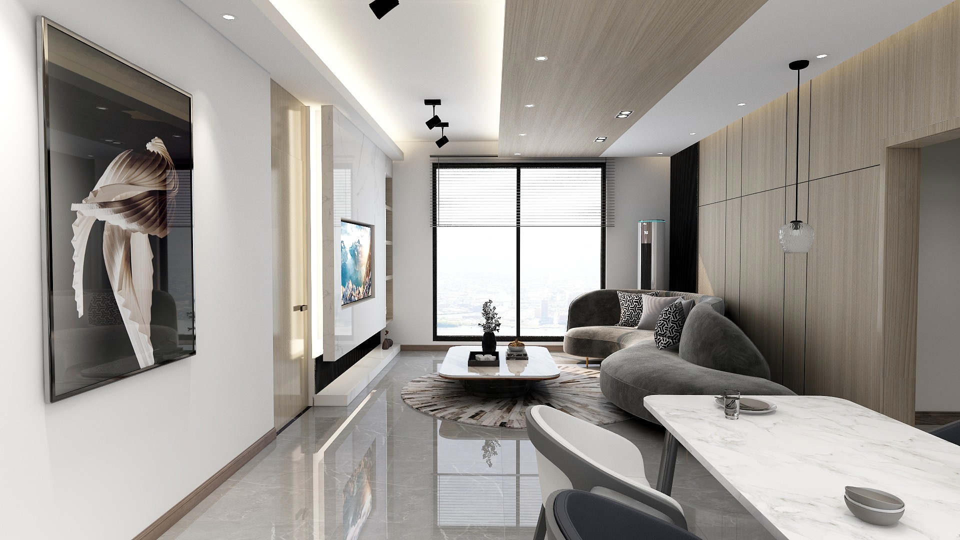 石榴开花-115平现代三居室-副本-装修设计方案