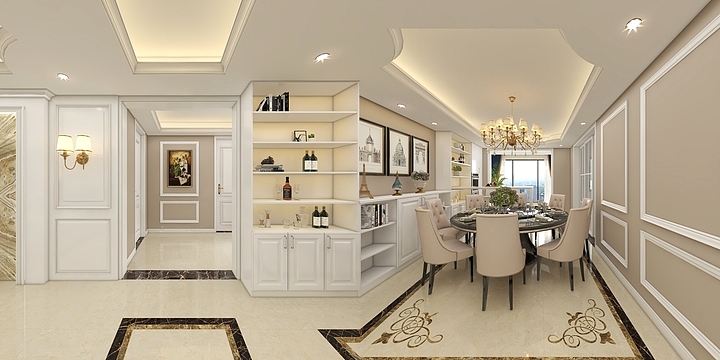 南通壹号大理石-御景馨河城简欧-装修设计方案